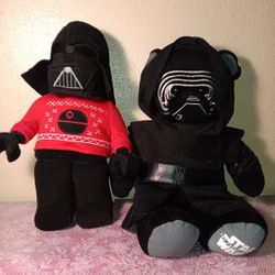 Star Wars Plush Lot Christmas Vader LEGO And Build A Bear Kylo Ren  $20 Takes Both Together Or Sold Separately See Below 