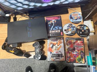 Sony PlayStation 2 PS2 Black Fat Console Model SCPH-39001 W/ 6 Games Controller  The product is a Sony PlayStation 2 original console, complete with a