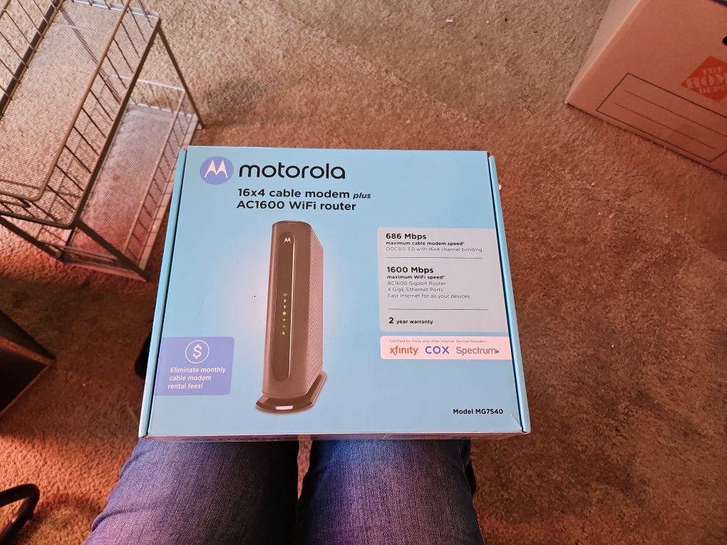 Motorola 16x4 Cable Modem Plus AC1600 WIFI Router