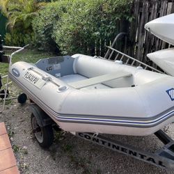 9Ft Inflatable Boat with Trailer and 4HP Mercury 4 Strokes Motor And Accessories