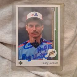 Autographed randy johnson rookie card