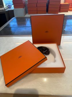Authentic Hermès Orange Square Tableware / Presentation Box – 8.6” x 8.6” x 2”