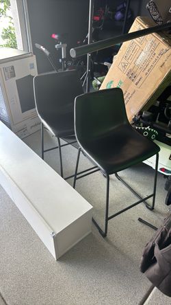 Black bar stools