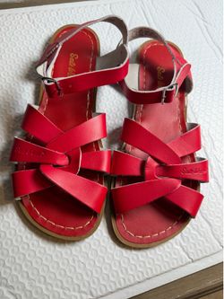 Salt Water Sandals Original Red Leather Ankle Strap Sandals Women’s US 10 EU 41