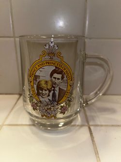 Vintage Princess Diana Glass Mug