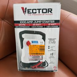 New Vector 1000 Amp Jump Starter, Compressor, USB Power