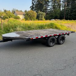 16’ Tandem Axle Flatbed Car Hauler Trailer