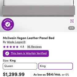 Full Bedroom Set. King Size Bed 1 Night Stand, 1 Five Drawer Set. Light Gray And In Great Condition.