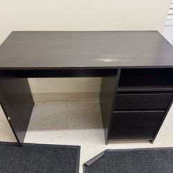 Brown MDF Office Desk 43x19.5x30 in
