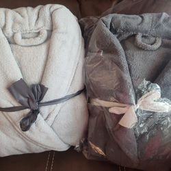 Two Fleece Robes  One Size New