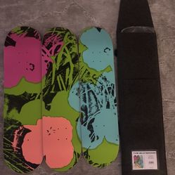 Andy Warhol “Flowers” Skateboard Deck Set (Limited Edition 4/500 – The Skateroom)