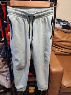 Boys light blue tech joggers size M(8)