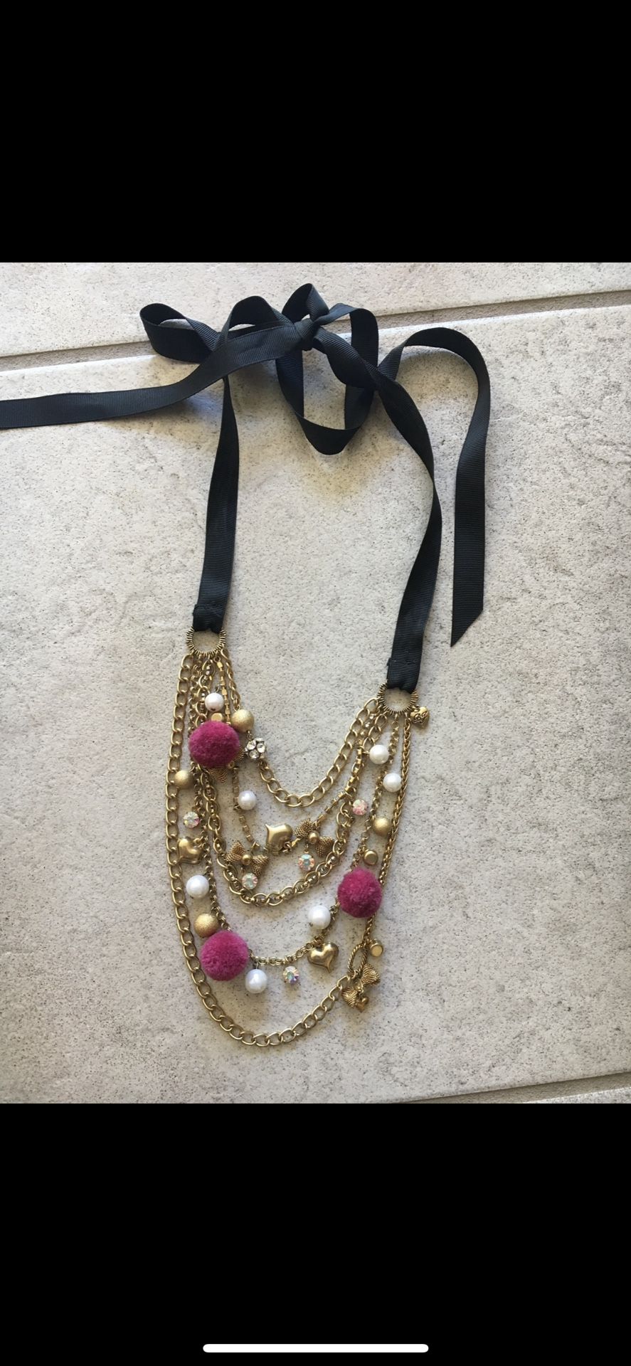Betsey Johnson Charm Necklace