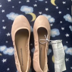Girls Pink Flats Size 2