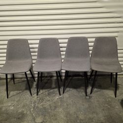 4 modern style fabric chairs