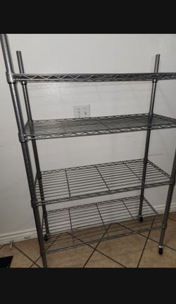 Raca con llantas/ Seville Classics 4-Tier Steel Wire Shelving, 36" Wx14" Dx56.5"H