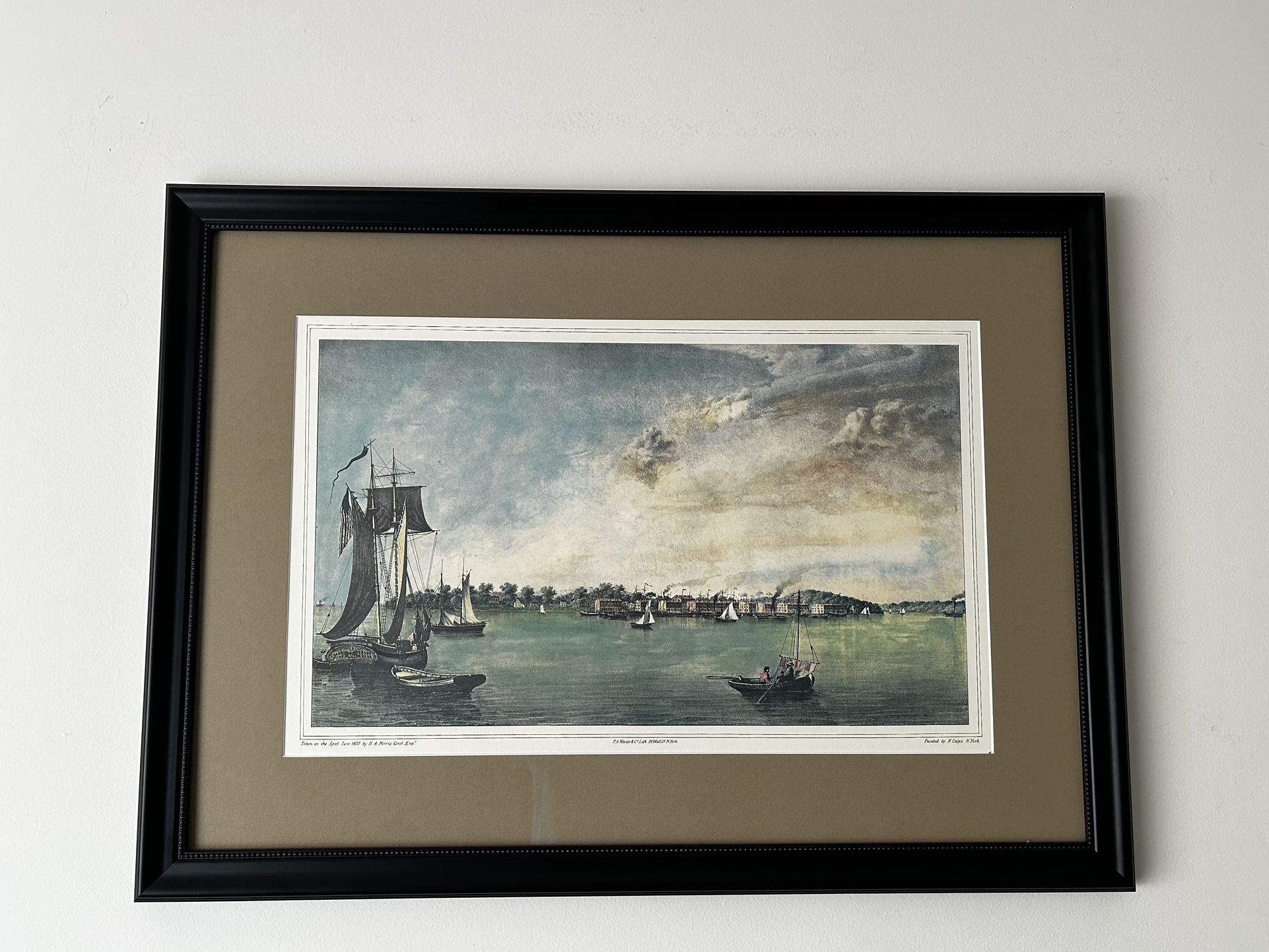 Taken on the spot june 1837 by h.a.norris. civil eng. museum glass wood frame art print