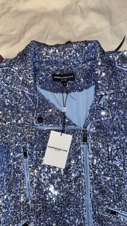Generation Love Shimmering Silver Bomber Jacket