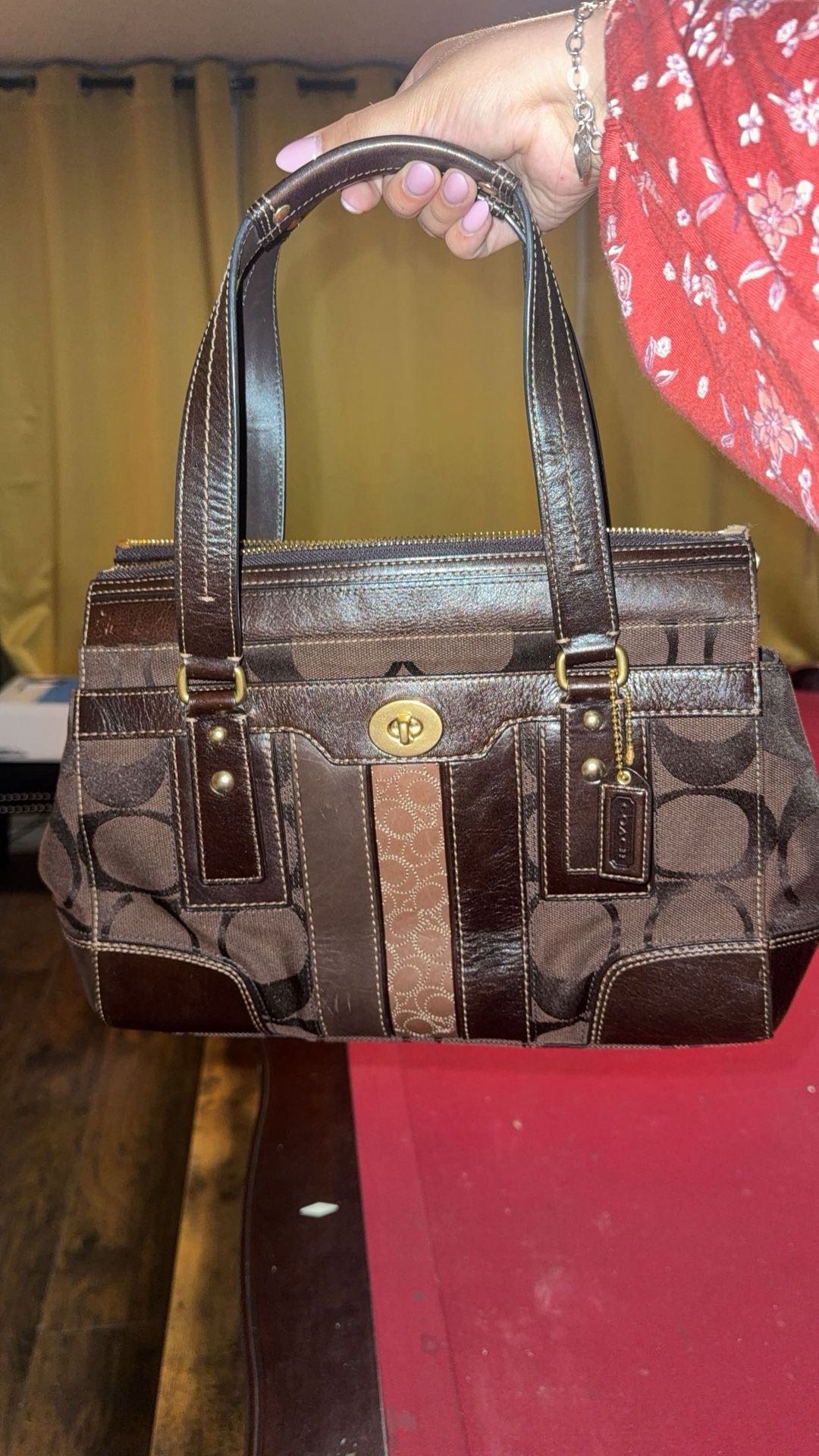 Vintage Chocolate Coach Bag