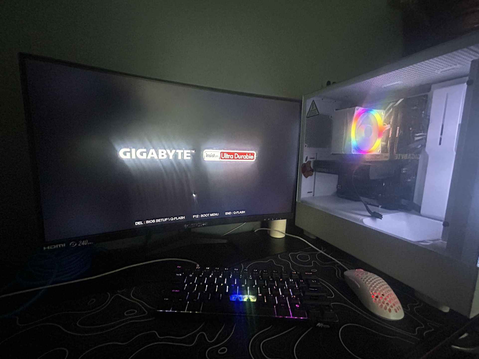 nzxt player one prime pc with 240fps monitor