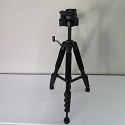 Lightweight Camera Tripod with Mobile Phone Holder, Height 61-165cm for Canon, Nikon and Sony Cameras, Black📷📱.