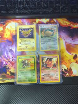 Pokemon 4 Card Lot - Vintage and 2016 Modern (Mixed Conditions)