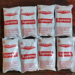 Supreme Ballpark Poncho 8x Lot White Red