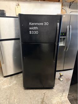Kenmore 30" Wide Top-Freezer Refrigerator fridge Black