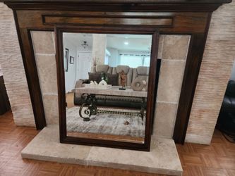 Solid wood mirror/ Espejo de madera solida