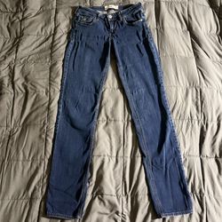 Hollister Women's Dark Wash Skinny Jean Size 5 Long 27x35 GUC