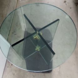 Round Glass Corner Table