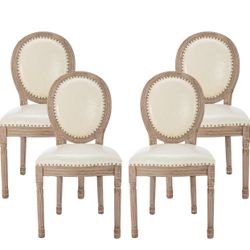 Dining Chair Set Of 4 New Faux Leather
