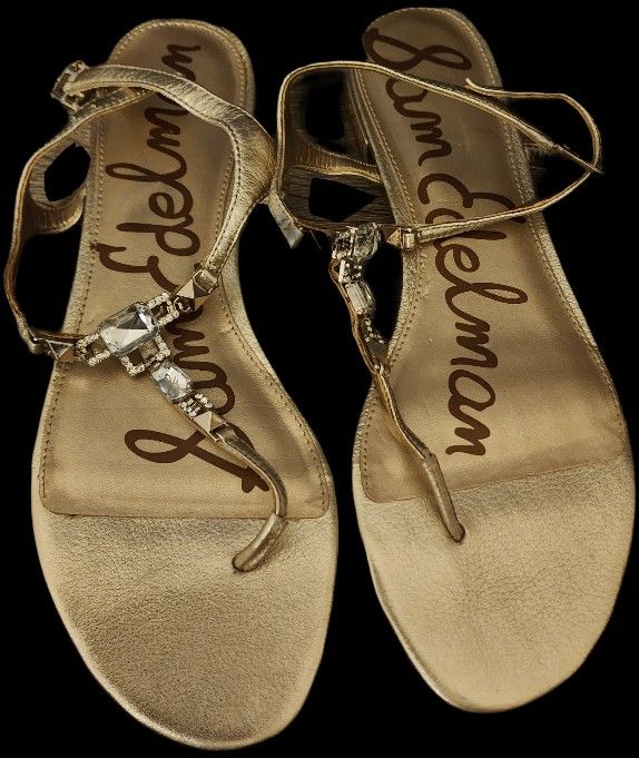 Sam Edelman Thong Sandals Silver 10.5M