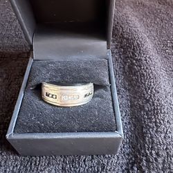 Sterling Silver With Black Diamond And Zirconias