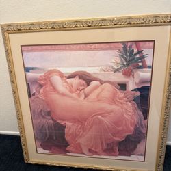 Flaming June Art Piece With Frame 