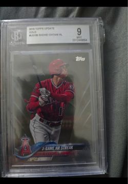 2018 Topps Update Gold Shohei Ohtani HL BGS 9