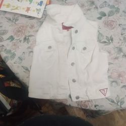 Guess Jean Jacket Vest Size Small
