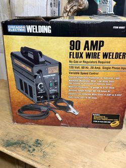 Chicago Electric 90 Amp Flux Wire Welder & Auto-Darkening Welding Helmet
