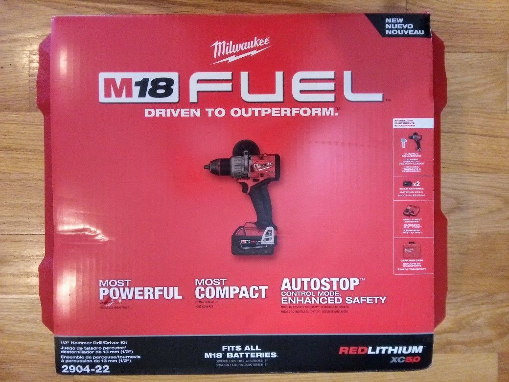 Milwaukee M18 Fuel 1/2 Inch Hammer Drill Kit