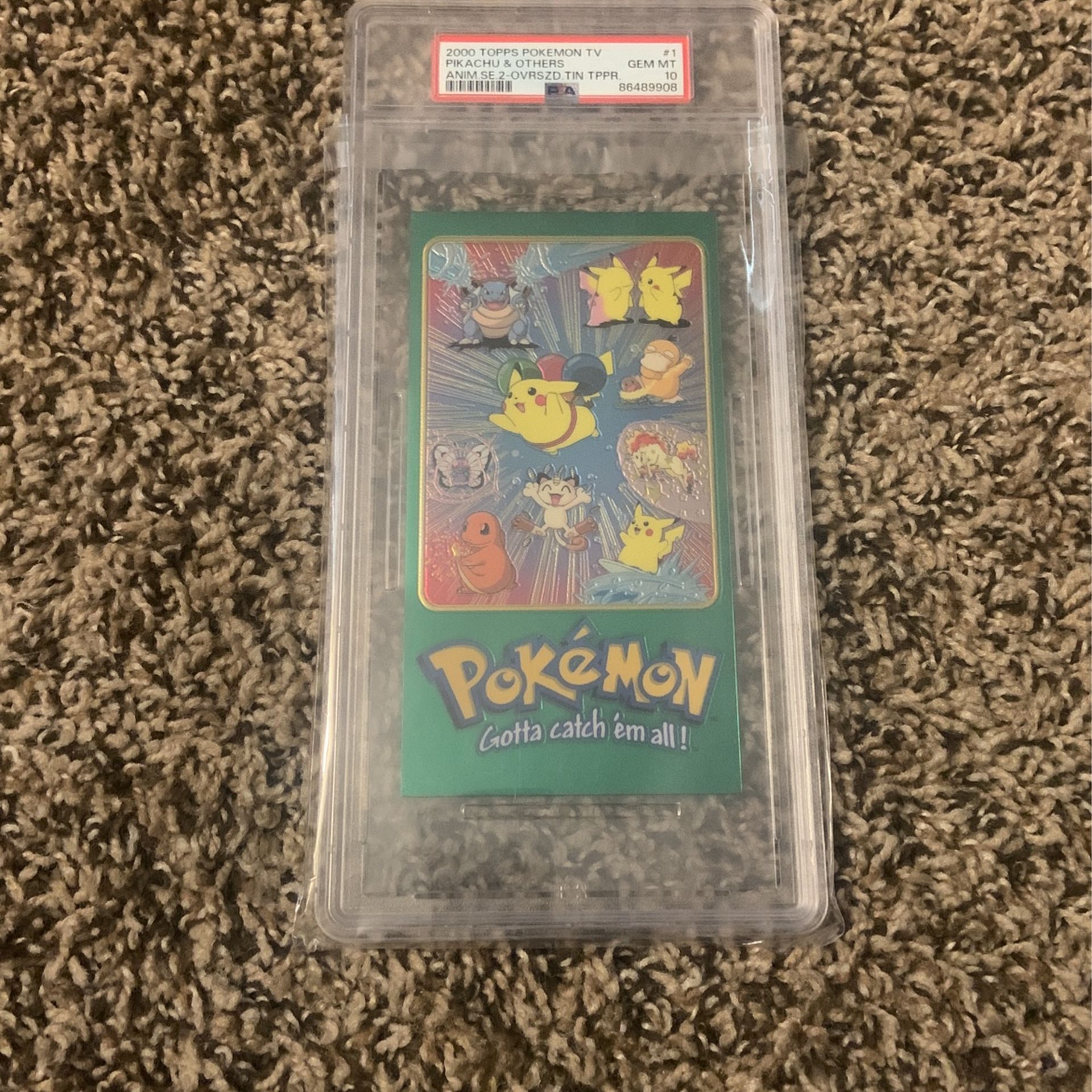 2000 Topps Pokemon TV Animation JUMBO Oversized Tin Topper...