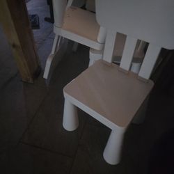 IKEA Kids White Chairs 