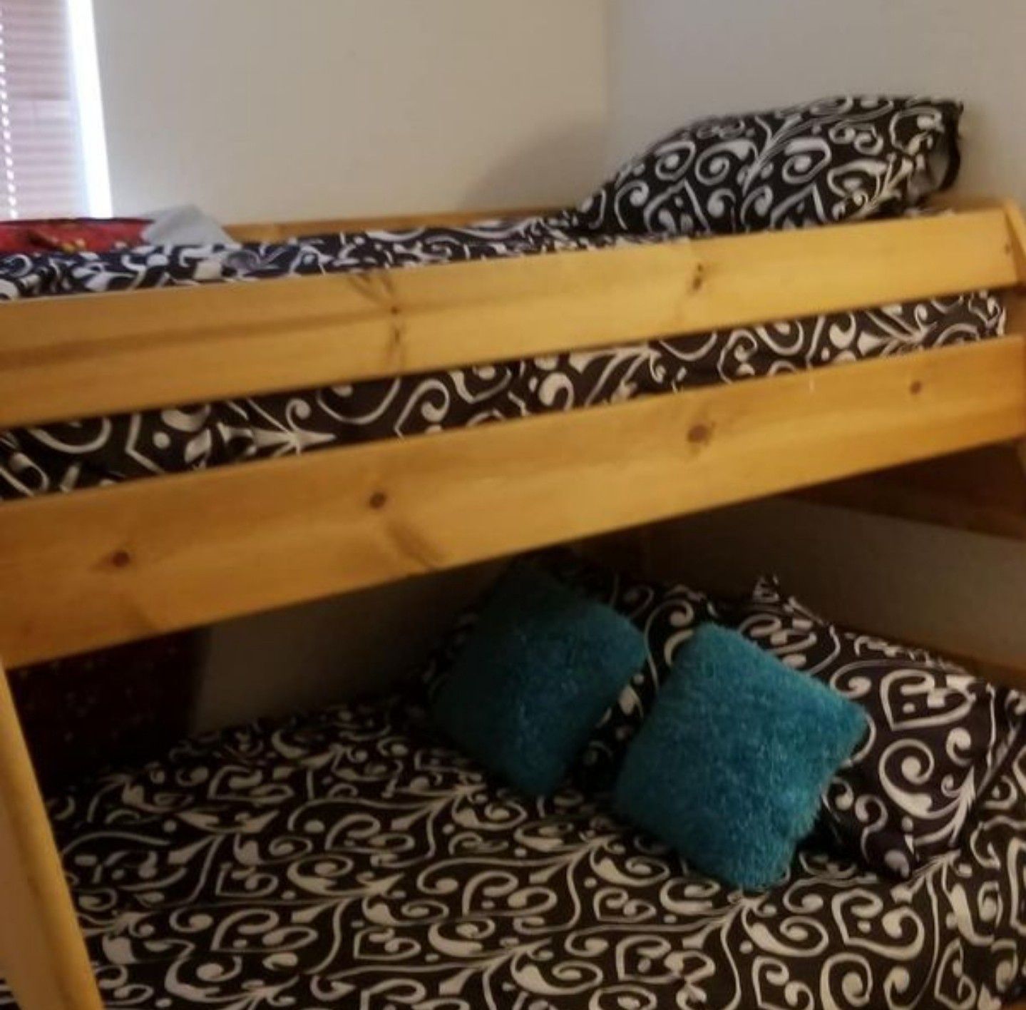 Wood Bunk Bed with twin mattress EXCELLENT CONDITION
