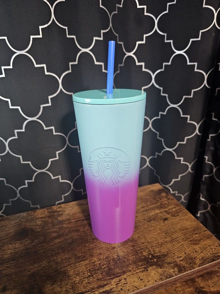 Starbucks Steel Blue Purple Cup