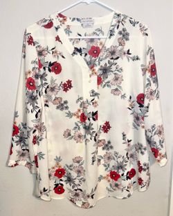 Floral Blouse Beige