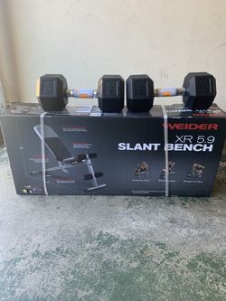 30 pound dumbbell set plus slant bench combo