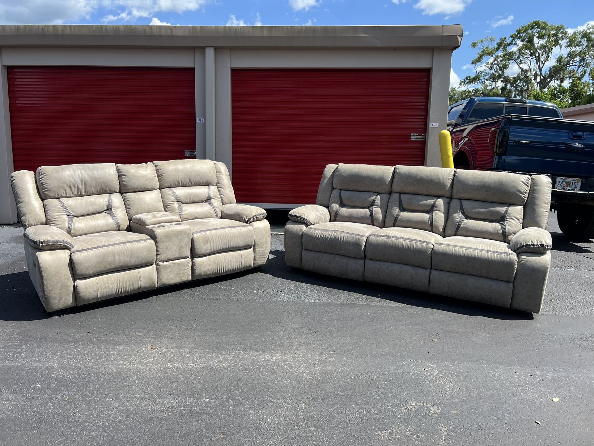 Sofa / Couch Set W Recliners