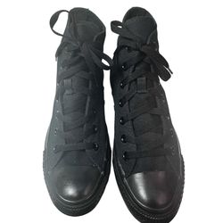 Carefully Chosen ❤️ Classic triple-black everyday pair of unisex Converse Chuck Taylor All Star high top sneakers in all-black color. W 8 / M 6