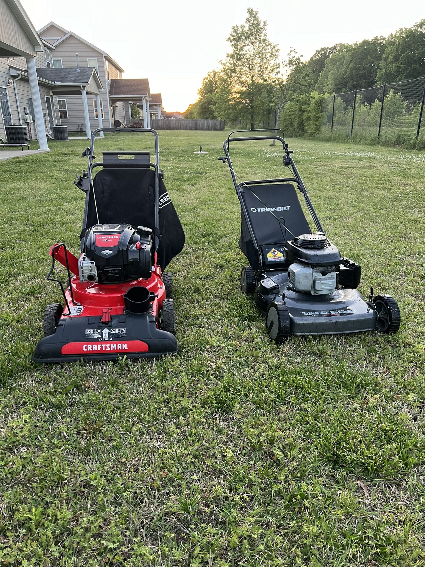 Lawn Mower & Lawn Vacuum Combo