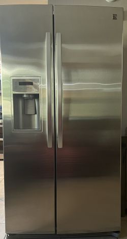 Used Kenmore Stainless Steel Side By Side Refrigerator 25 Cubic Feet