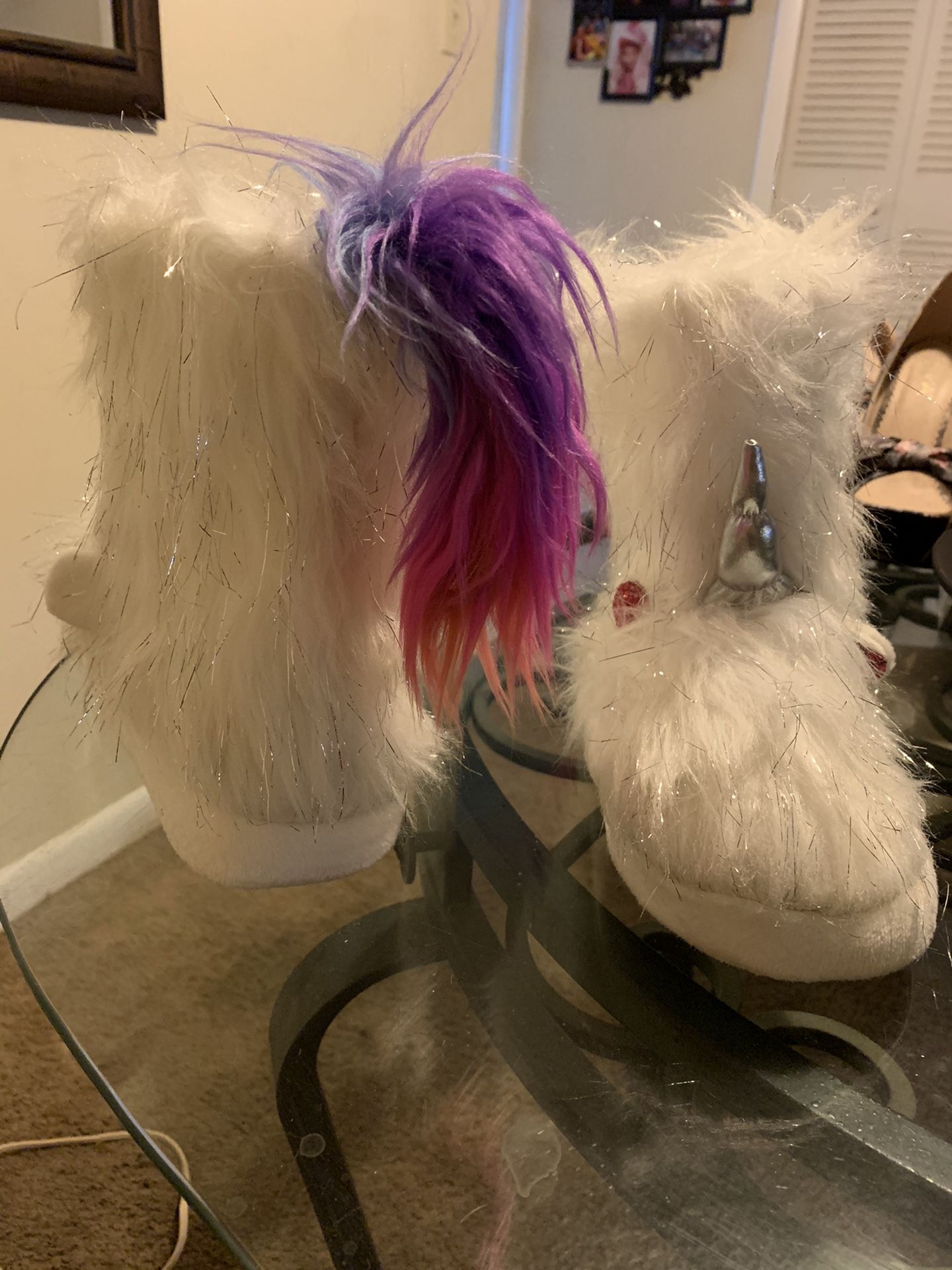 Unicorn slipper boots